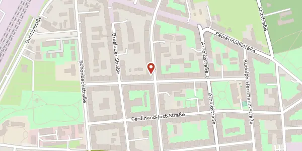 Karte der Umgebung von Untere Eichstädtstraße 24, 04299 Leipzig