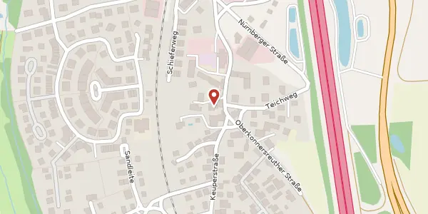 Karte der Umgebung von Oberkonnersreuther Str. 14 a, 95448 Bayreuth