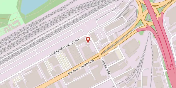 Karte der Umgebung von Hanauer Landstr. 293b, 60314 Frankfurt