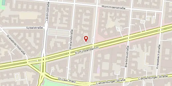 Karte der Umgebung von Kurfürstendamm 52, 10707 Berlin