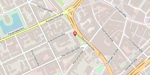 Karte der Umgebung von Paulinenstraße 41, 70178 Stuttgart
