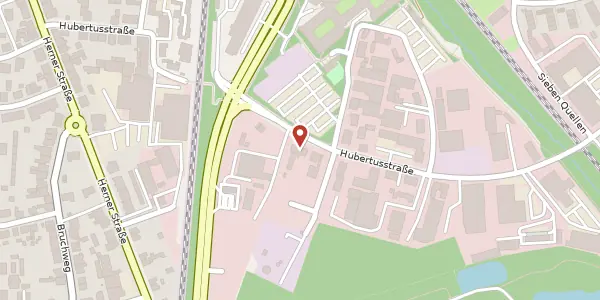 Karte der Umgebung von Hubertusstr. 36, 45657 Recklinghausen