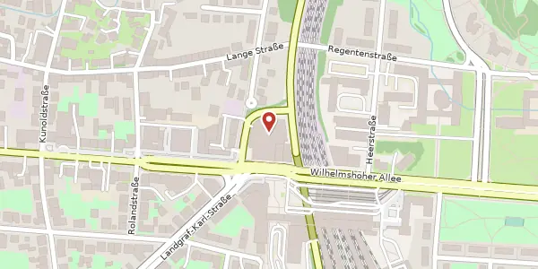 Karte der Umgebung von Wilhelmshöher Allee 262, 34131 Kassel