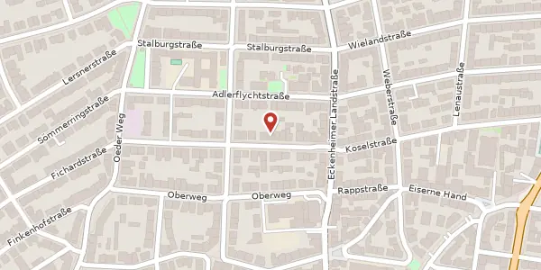 Karte der Umgebung von Hermannstr. 20, 60318 Frankfurt