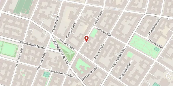 Karte der Umgebung von Jungstraße 24, 10247 Berlin