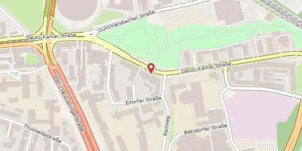 Karte der Umgebung von Deutz-Kalker Str-. 68, 50679 Köln