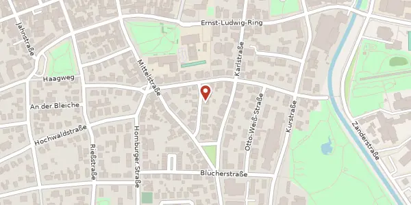Karte der Umgebung von Dunkerstr. 4, 61231 Bad Nauheim