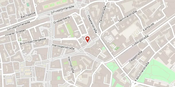 Karte der Umgebung von Eichhornstr. 21, 97070 Würzburg