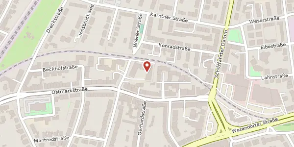 Karte der Umgebung von Wiener Str. 54, 48145 Münster