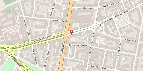 Karte der Umgebung von Zweigertstr. 23, 45130 Essen