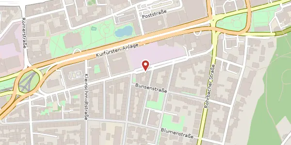 Karte der Umgebung von Bahnhofstraße 23, 69115 Heidelberg