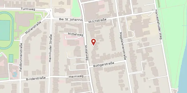Karte der Umgebung von Mittelweg 147, 20148 Hamburg