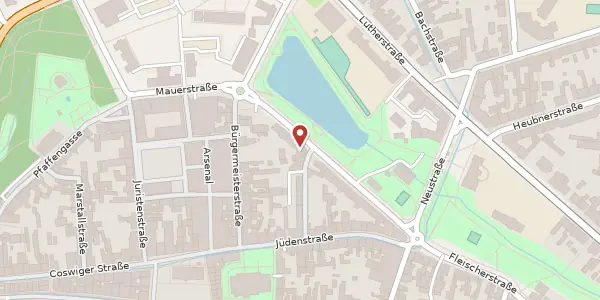 Karte der Umgebung von Mauerstr. 11, 06886 Lutherstadt Wittenberg