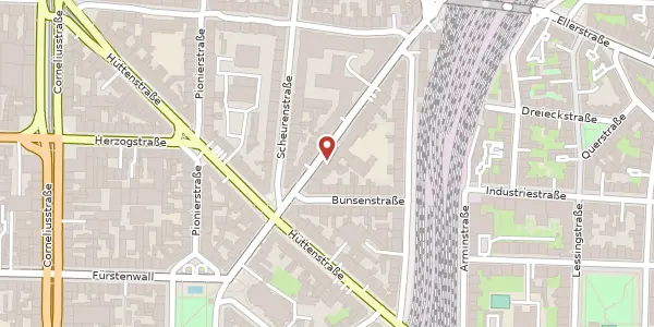 Karte der Umgebung von Helmholtzstraße 22, 40215 Düsseldorf