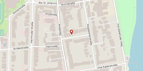 Karte der Umgebung von Böttgerstraße 15, 20148 Hamburg