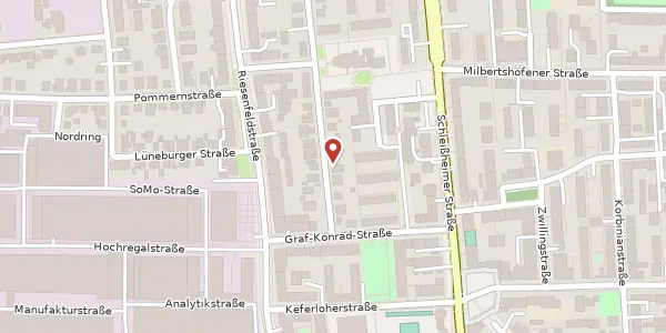 Karte der Umgebung von Bischof-Adalbert-Str. 16, 80809 München