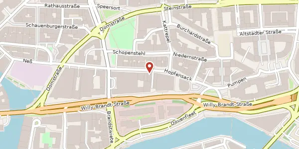 Karte der Umgebung von Kleine Reichenstraße 1, 20457 Hamburg