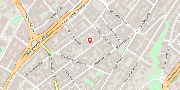 Karte der Umgebung von Heusteigstr. 44, 70180 Stuttgart