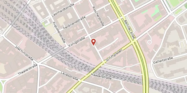Karte der Umgebung von Hinüberstraße 16, 30175 Hannover