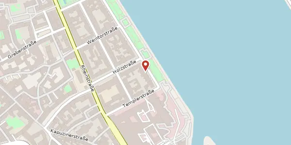 Karte der Umgebung von Uferstraße 13, 55116 Mainz