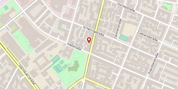 Karte der Umgebung von Schleißheimer Str. 41, 80797 München