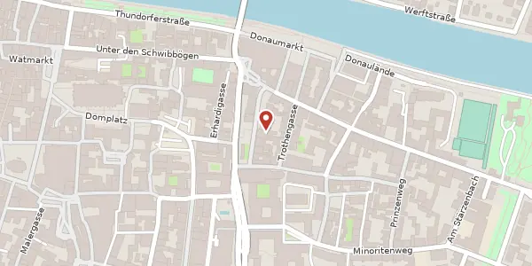 Karte der Umgebung von Schwanenplatz 1, 93047 Regensburg