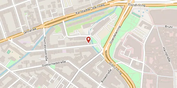 Karte der Umgebung von Lessingstraße 2, 04109 Leipzig