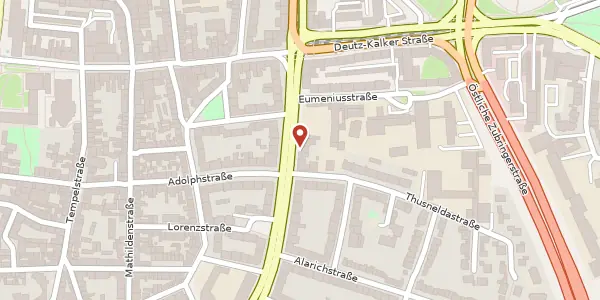 Karte der Umgebung von Gotenring 9, 50679 Köln