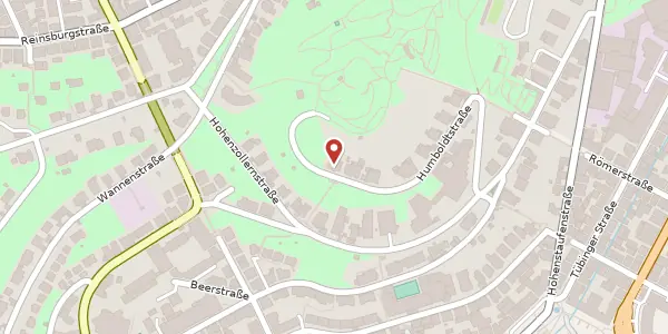 Karte der Umgebung von Humboldtstraße 20, 70178 Stuttgart