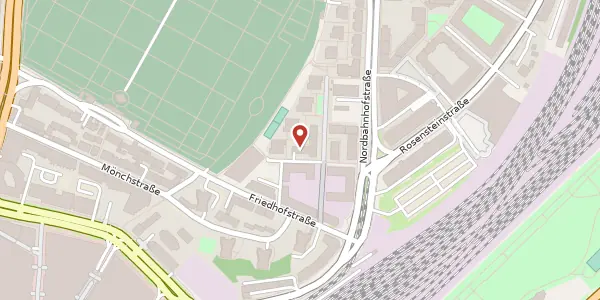 Karte der Umgebung von Friedhofstraße 20, 70191 Stuttgart