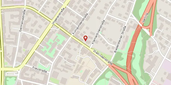 Karte der Umgebung von Dietlindenstr. 15, 80802 München
