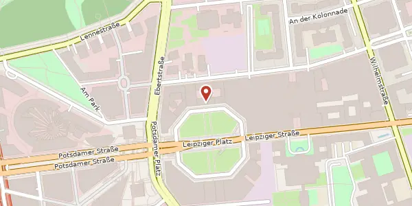 Karte der Umgebung von Leipziger Platz 15, 10117 Berlin