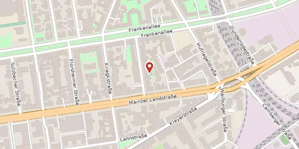 Karte der Umgebung von Kostheimer Str. 12, 60326 Frankfurt