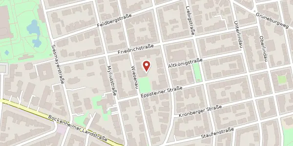 Karte der Umgebung von Wiesenau 30-32, 60323 Frankfurt