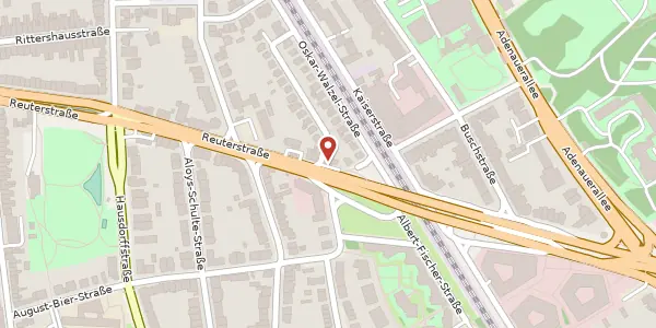 Karte der Umgebung von Reuterstr. 187, 53113 Bonn