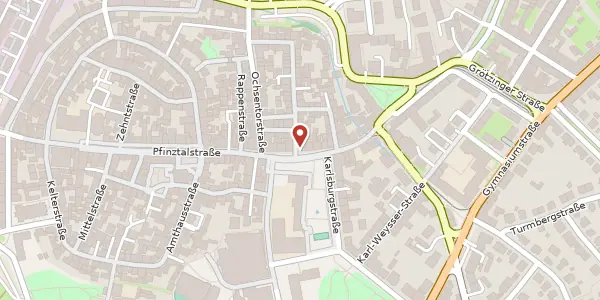 Karte der Umgebung von Pfinztalstraße 24, 76227 Karlsruhe