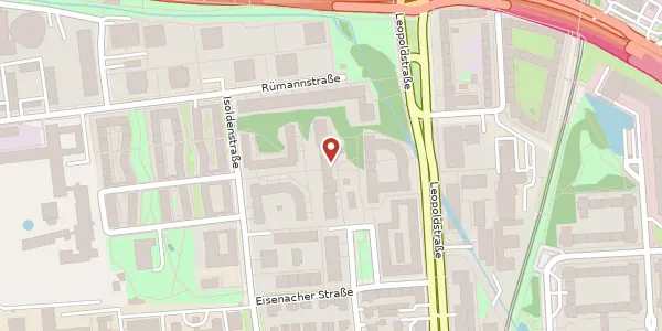 Karte der Umgebung von Wartburgplatz 12, 80804 München