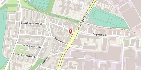 Karte der Umgebung von Gögginger Str. 102, 86199 Augsburg