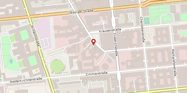 Karte der Umgebung von Mauerstraße 83/84, 10117 Berlin