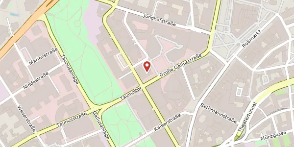 Karte der Umgebung von Große Gallusstr. 18, 60312 Frankfurt