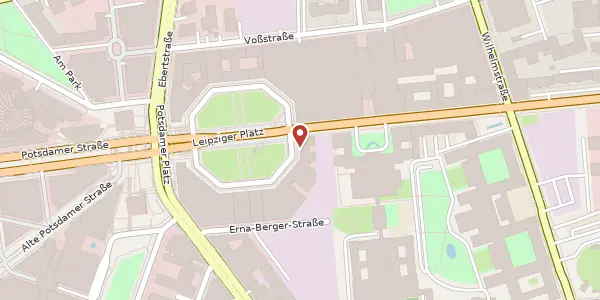 Karte der Umgebung von Leipziger Platz 11, 10117 Berlin