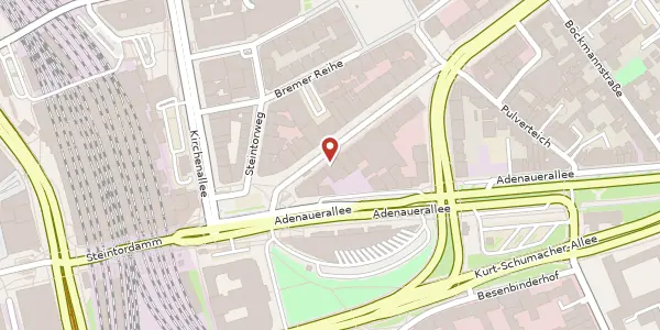 Karte der Umgebung von Steindamm 8, 20099 Hamburg