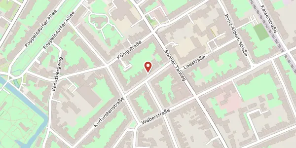 Karte der Umgebung von Bismarckstr. 10, 53113 Bonn