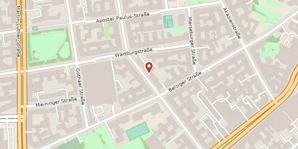 Karte der Umgebung von Eisenacher Straße 72, 10823 Berlin