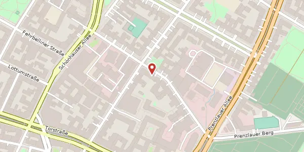 Karte der Umgebung von Saarbrücker Straße 27, 10405 Berlin