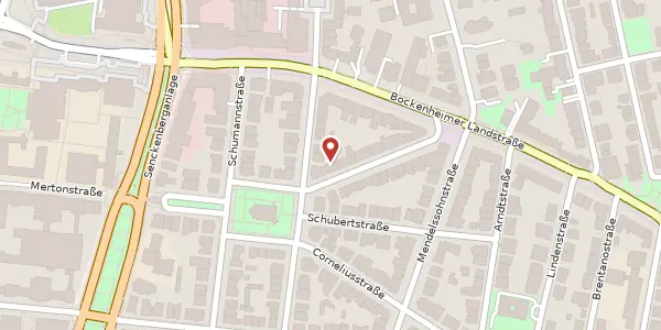 Karte der Umgebung von Schwindstr. 22, 60325 Frankfurt
