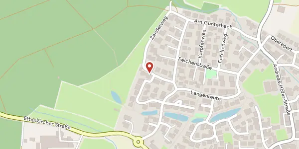 Karte der Umgebung von Zanderweg 18, 88074 Meckenbeuren