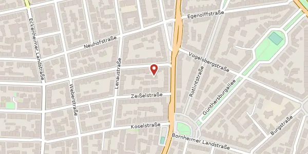 Karte der Umgebung von Wielandstr. 9, 60318 Frankfurt