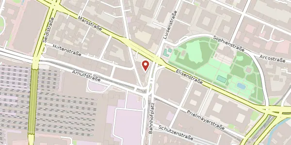 Karte der Umgebung von Luisenstr. 1, 80333 München
