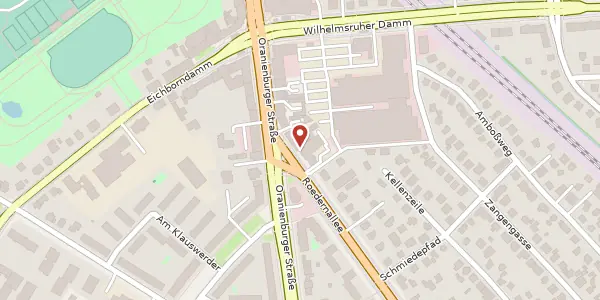 Karte der Umgebung von Roedernallee 90, 13437 Berlin